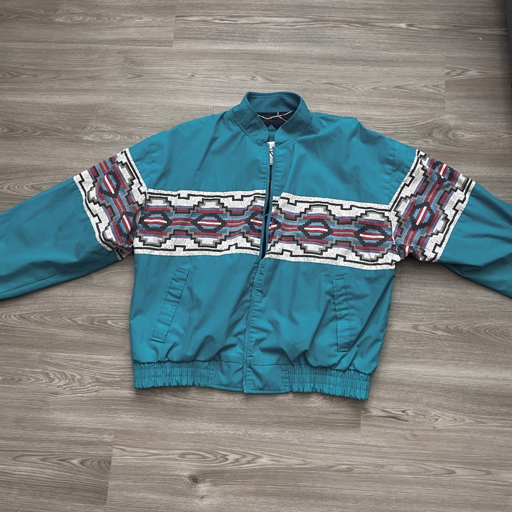 Vintage western Aztec bomber jacket
